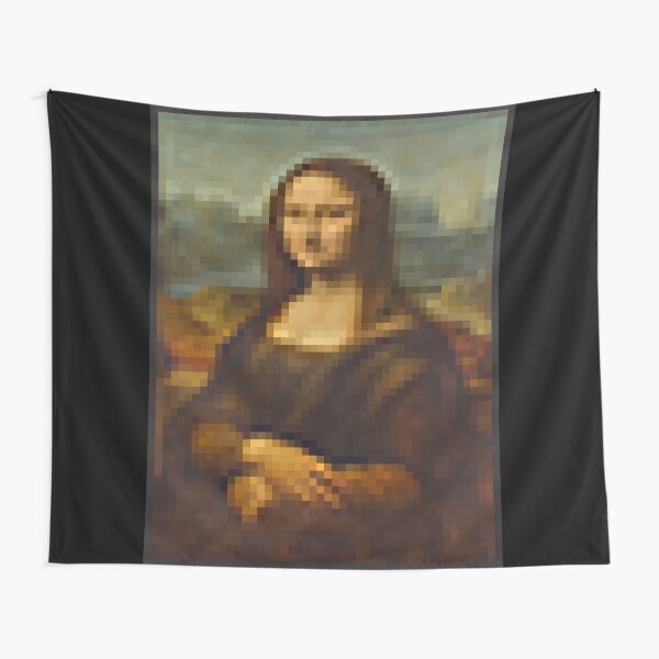 Minecraft Painting The Mona Lisa Tapestry for Sale by Saikishop Redbubble