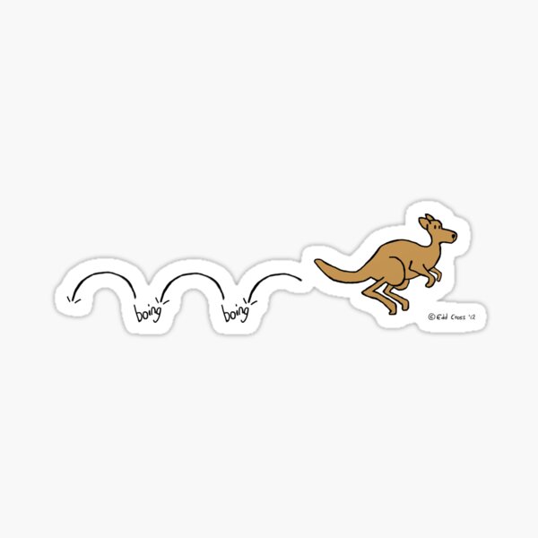 Boing Boing Kangaroo Sticker