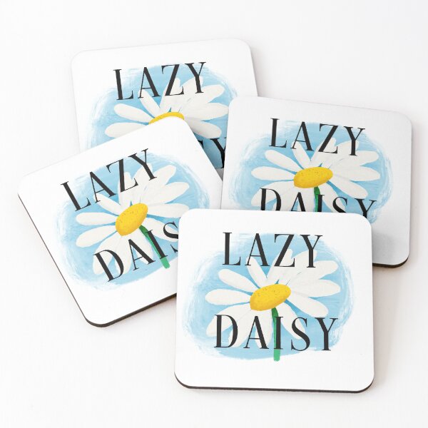 Item preview, “lazy daisy” watercolor daisy design with text designed and sold by SienaItaly.