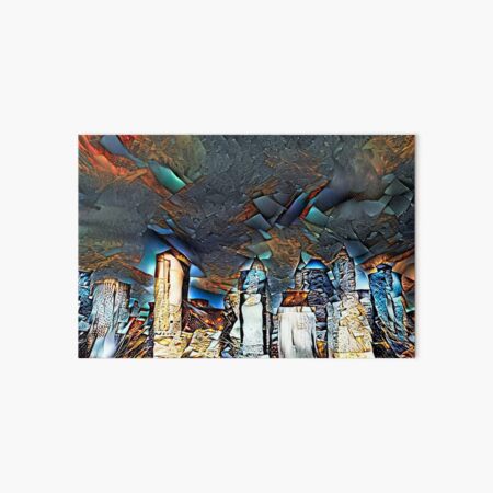 Artikel-Vorschau von Skyline von Manhattan in Blaugrün und Kupfer, designt und verkauft von Elisabeth Lucas.
