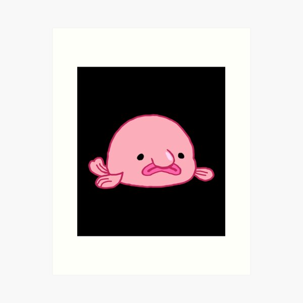 Pink blobfish, pixel art character isolated on white background. 8 bit  funny meme ugly fish icon. Old school vintage retro slot machine/video game  graphics. Deep ocean water animal logotype. Stock Vector