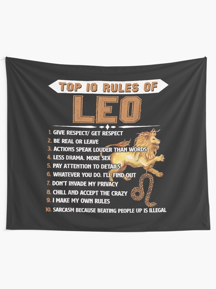 Leo Zodiac Birthday Gift Top 10 Rules Of Leo Gift Funny Leo Zodiac Birthday Gift Top 10 Rules Of Leo Gift Funny