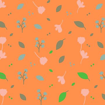 Artwork thumbnail, Easy flowers in orange by Zachlogic