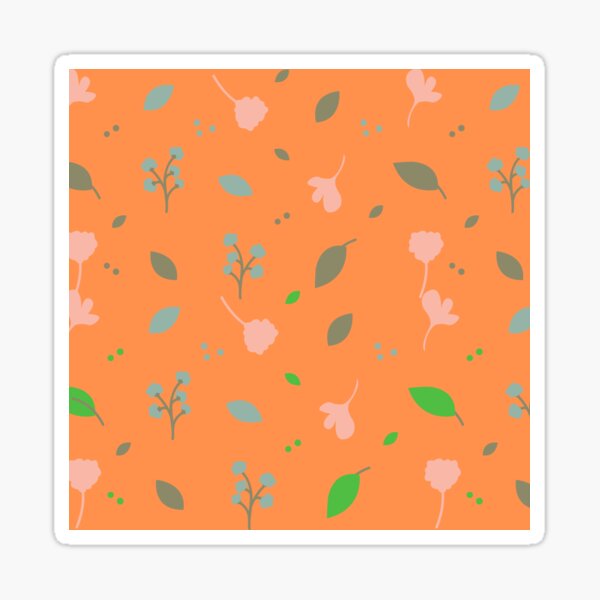 Easy flowers in orange Sticker