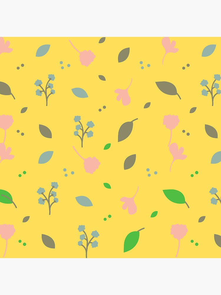 Thumbnail 3 of 3, Sticker, Easy flowers in yellow designed and sold by Semapemodiba.