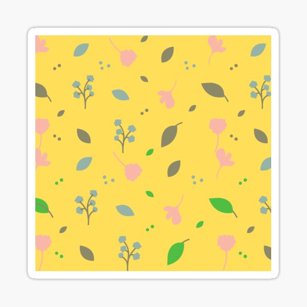 Easy flowers in yellow Sticker
