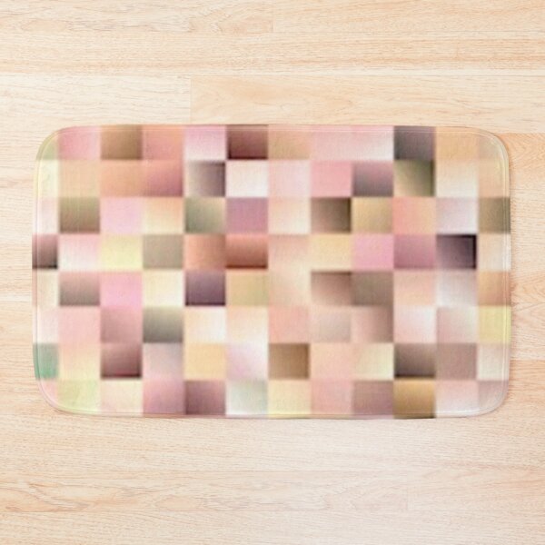 Item preview, Abstract square pattern peach, pink and earth tones designed and sold by Cyber-Spider.