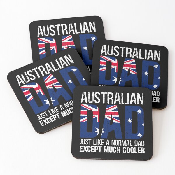 Item preview, Australian Dad Like Normal Except Cooler Australia Flag Vintage Fathers designed and sold by Dolphin Graphic.