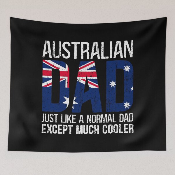 Item preview, Australian Dad Like Normal Except Cooler Australia Flag Vintage Fathers designed and sold by Dolphin Graphic.