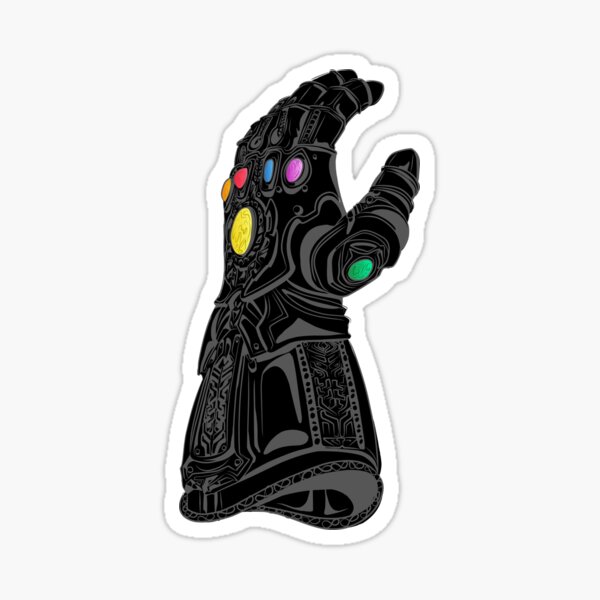 Gauntlet of the Mad Titan Infinity power of the Stones Black Sticker