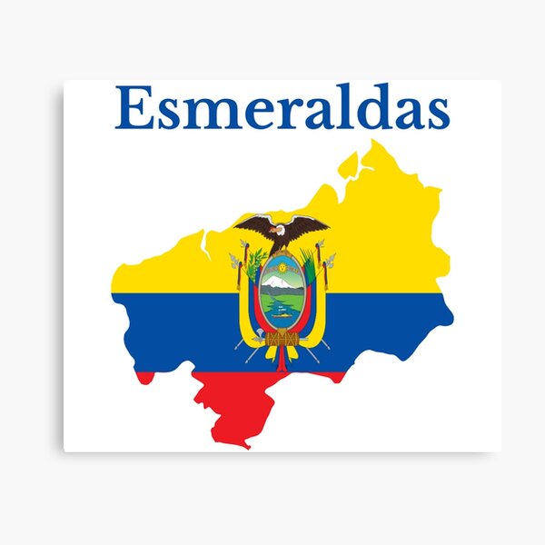Esmeraldas Province Map Design, Ecuador Canvas Print