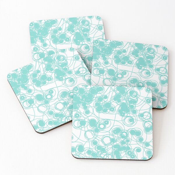 Item preview, Spiral chaotic design - teal and white designed and sold by rahilvalani.