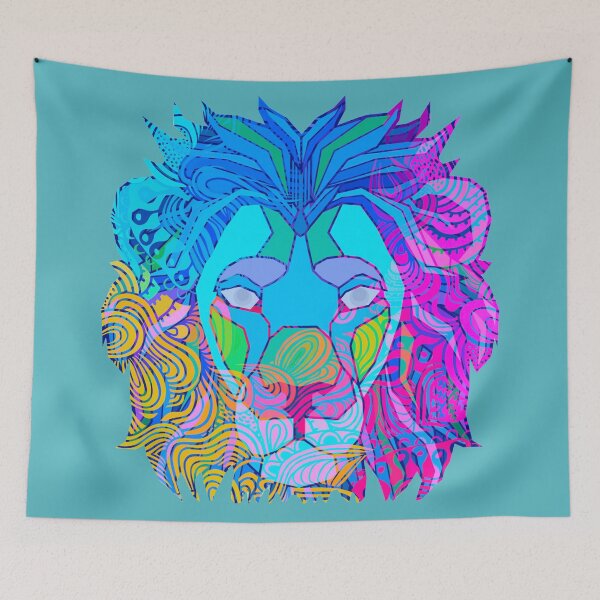 Item preview, Lion's Head, Colorful Lion's Head designed and sold by Ruby Jackson.