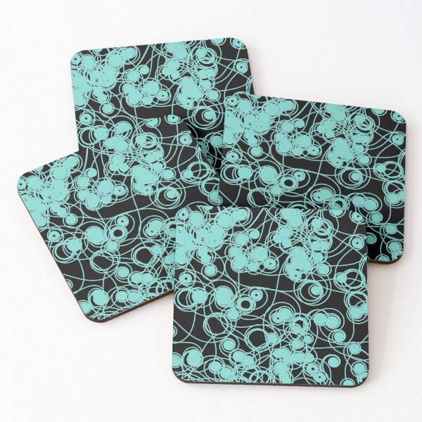 Item preview, Spiral chaotic design - teal and black designed and sold by rahilvalani.