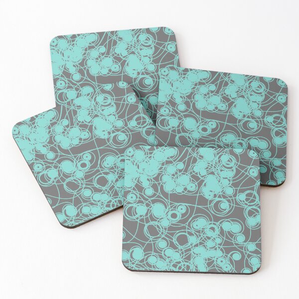 Item preview, Spiral chaotic design - teal and grey designed and sold by rahilvalani.