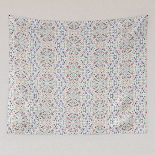 Item preview, Garden kaleidoscope, watercolor florals  designed and sold by Almondtree.