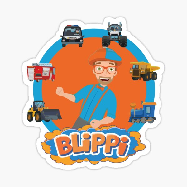 Blippi Learning Cars and Construction - Videos educativos para niños Dibujos animados Pegatina