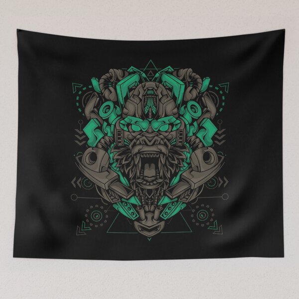 Item preview, Artistic Gorilla Mecha Head Cyberpunk Geometry designed and sold by Froyd Wess.