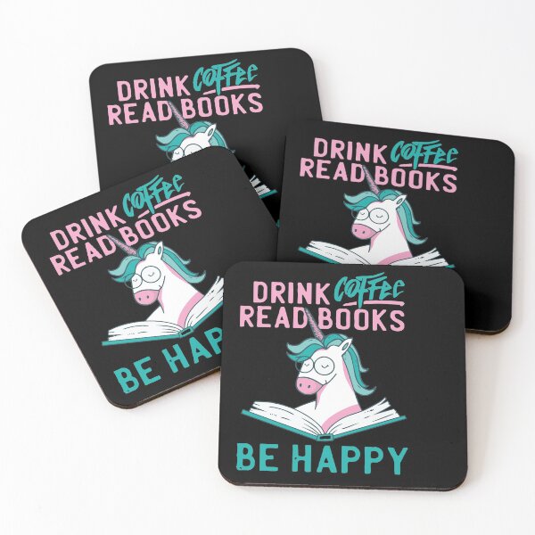 Item preview, Drink coffee read book be happy  designed and sold by Artezia.