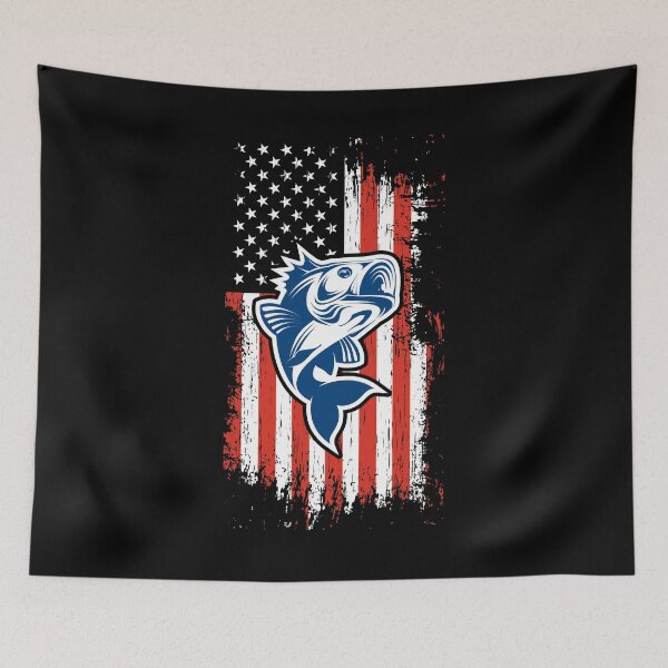 Item preview, Fishing American Flag designed and sold by Apoorv Choudhary.