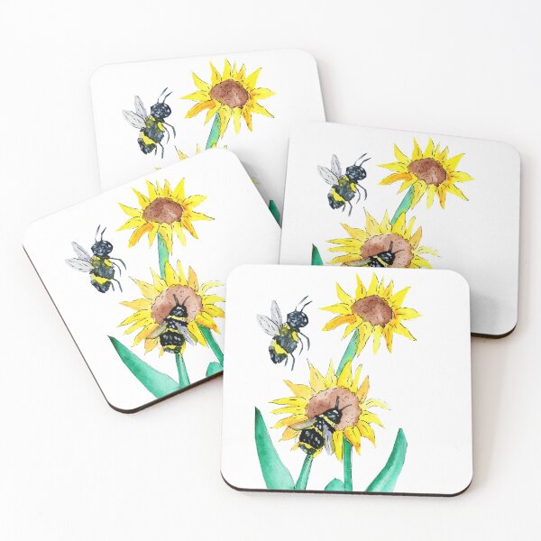 Item preview, Two Bees And Two Sunflowers designed and sold by missmann.