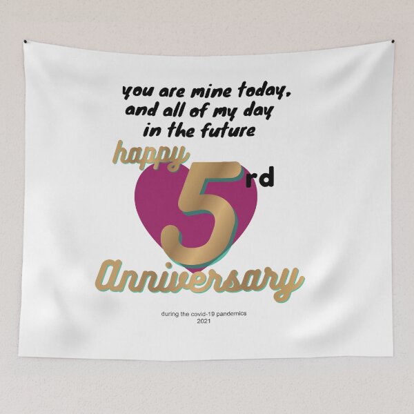 Item preview, happy 5rd anniversary ,during the covid-19 pandemics designed and sold by epenu.