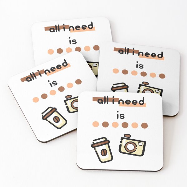 Item preview, All I need is Coffee and My Camera designed and sold by MYWorldity.