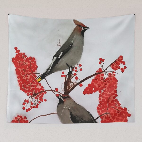 Item preview, Bohemian Waxwing designed and sold by LataArtStudio.