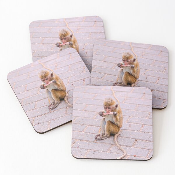 Item preview, Baby monkey with a popsicle stick designed and sold by ShehaniJay.