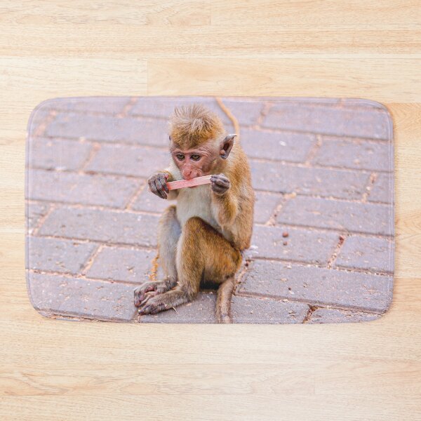 Item preview, Baby monkey with a popsicle stick designed and sold by ShehaniJay.