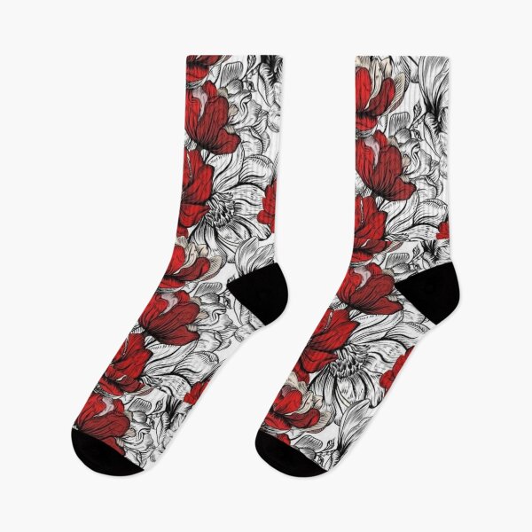 Item preview, Abstract white and red flower designed and sold by Shadow1995.