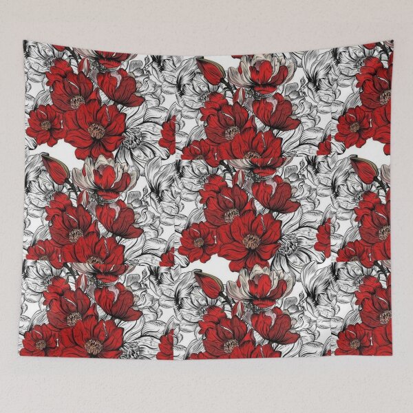 Item preview, Abstract white and red flower designed and sold by Shadow1995.