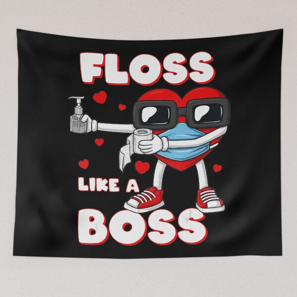 Item preview, Valentines Day Floss Like A Boss Heart In A Mask designed and sold by PhoenixRoins.