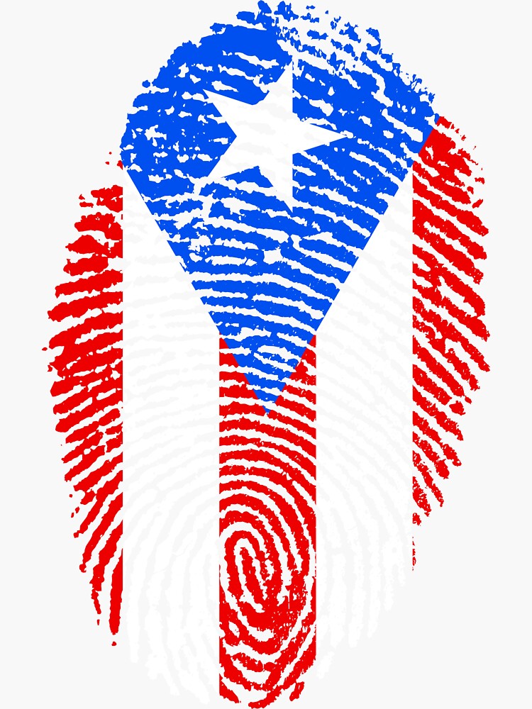 Puerto Rico Flag Fingerprint | Sticker