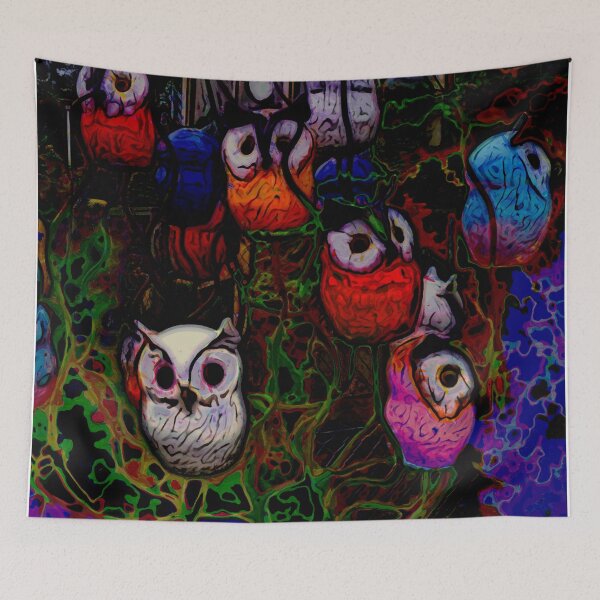Item preview, Colored owl motif designed and sold by Helsch1957.