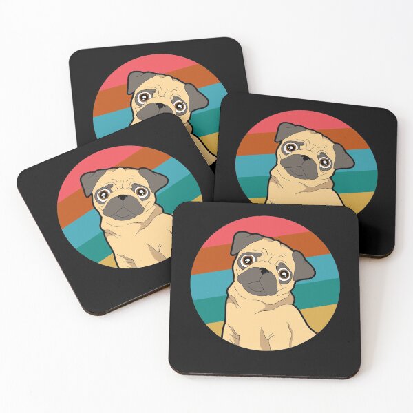 Item preview, Pug With Retro Sunset designed and sold by pugmom4.