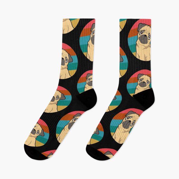 Item preview, Pug With Retro Sunset designed and sold by pugmom4.