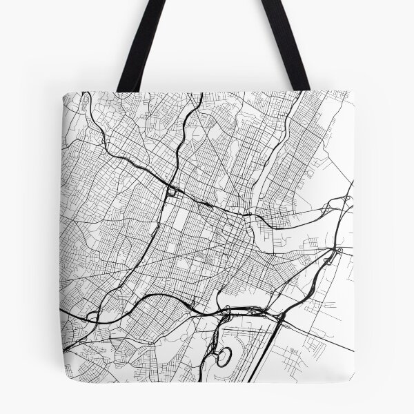Item preview, Newark Map, USA - Black and White designed and sold by MainStreetMaps.