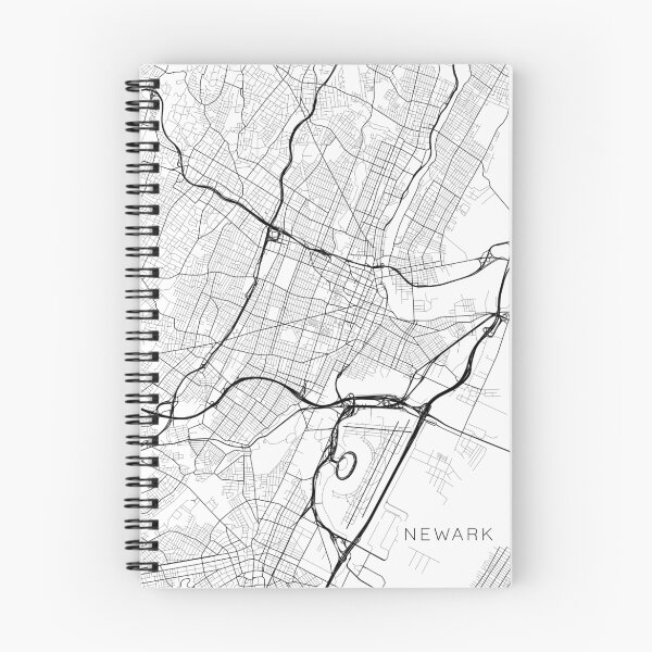 Item preview, Newark Map, USA - Black and White designed and sold by MainStreetMaps.