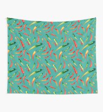 - Chilli pattern (turquoise) - Wall Tapestry