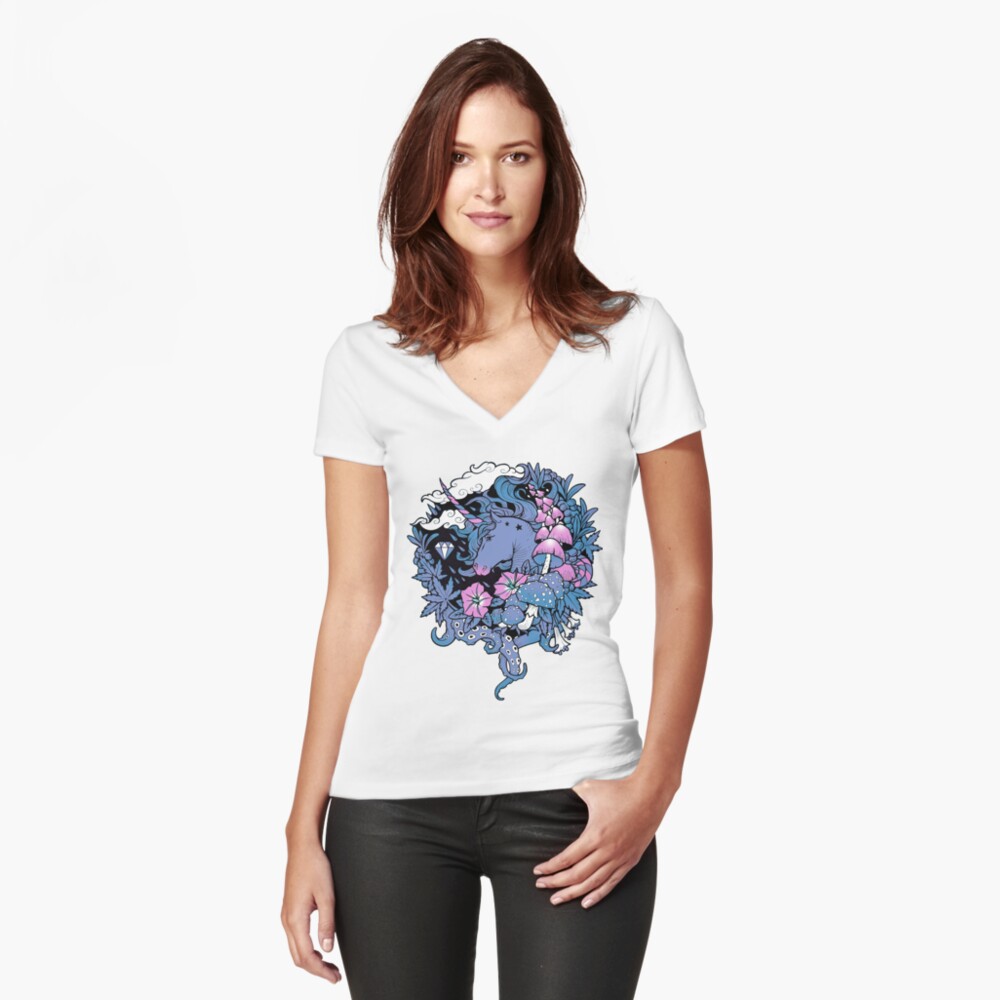 Aperçu de l'œuvre T-shirt moulant col V créée et vendue par Losenko.