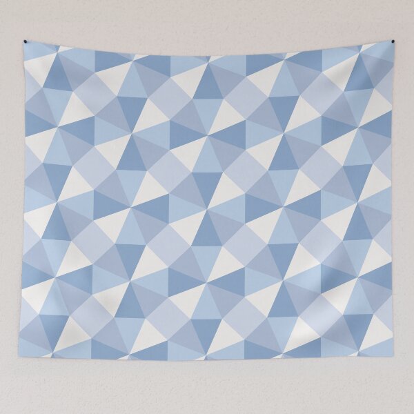 Item preview, Blue and White Triangle Pattern designed and sold by Moyanana.
