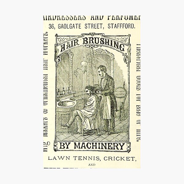 Item preview, vintage hair brushing ad designed and sold by wwwild.