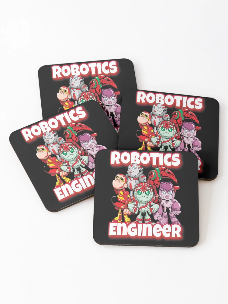 Thumbnail 1 of 5, Coasters (Set of 4), Robotics Engineer Robots Team designed and sold by ProjectRobotics.