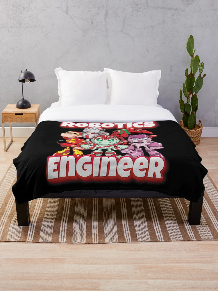 Thumbnail 1 of 6, Throw Blanket, Robotics Engineer Robots Team designed and sold by ProjectRobotics.