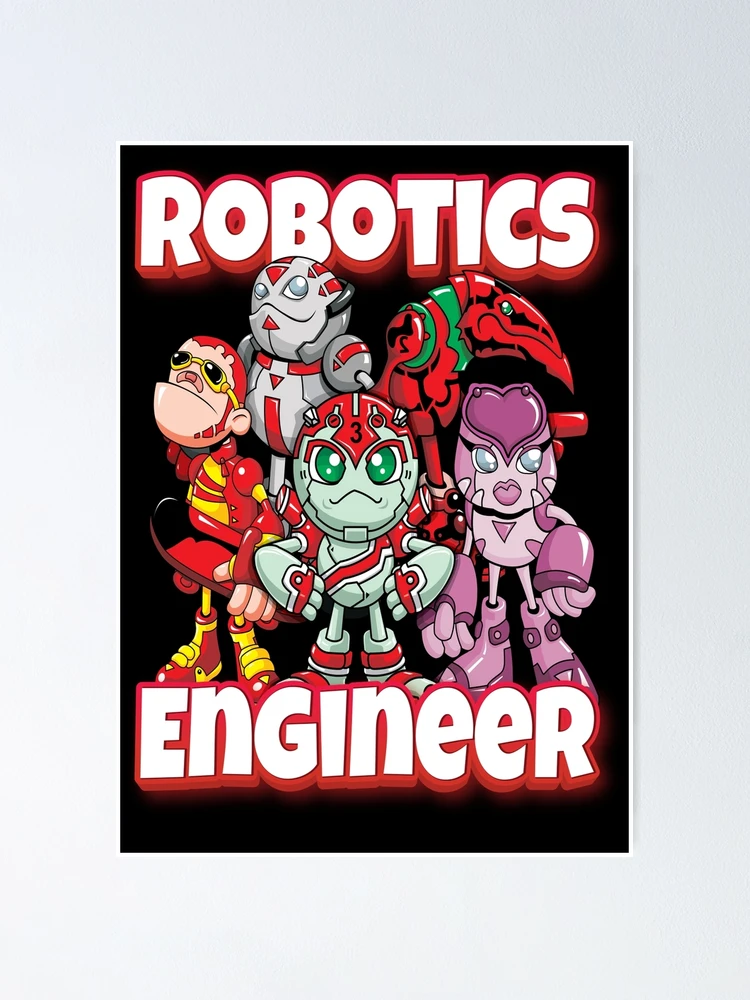 Thumbnail 1 of 3, Poster, Robotics Engineer Robots Team designed and sold by ProjectRobotics.
