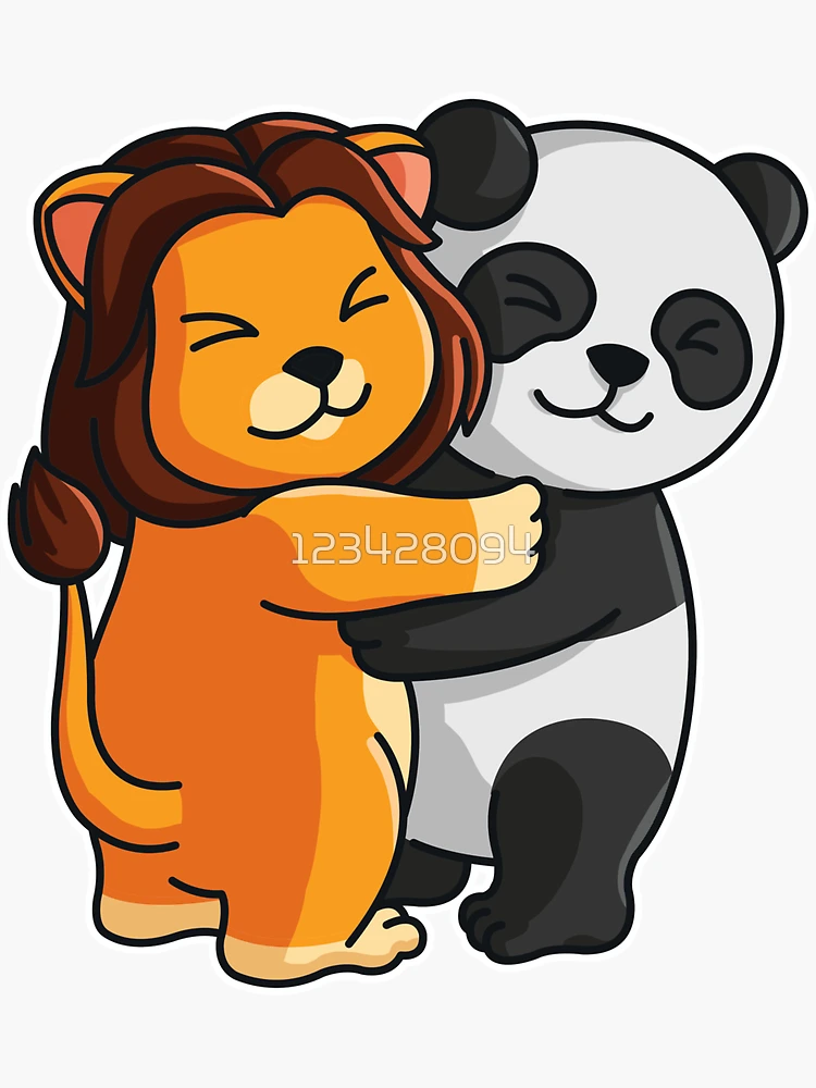 Panda en peluche mignon calins l'amour. 457035 Art vectoriel chez  Vecteezy