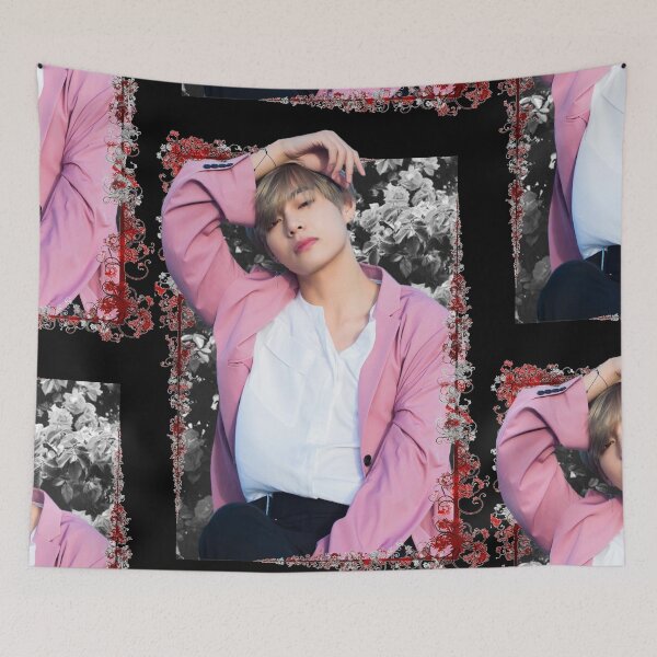 Item preview, Kim Taehyung BTS V Korean Kpop Floral Design designed and sold by Piosenka Art.