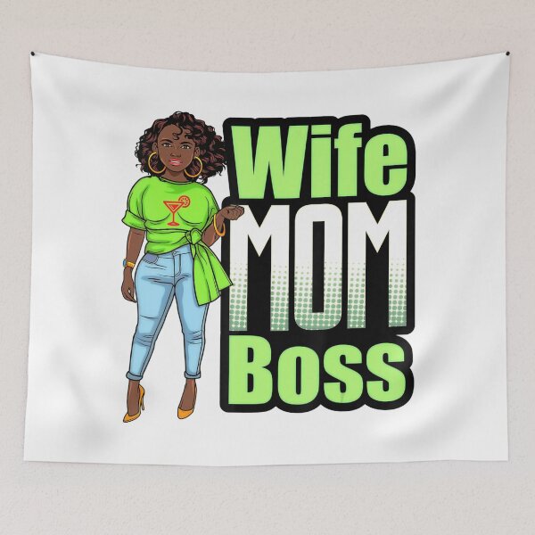 Item preview, Wife Mom Boss Mother Daughter Girls Mother designed and sold by PhoenixRoins.