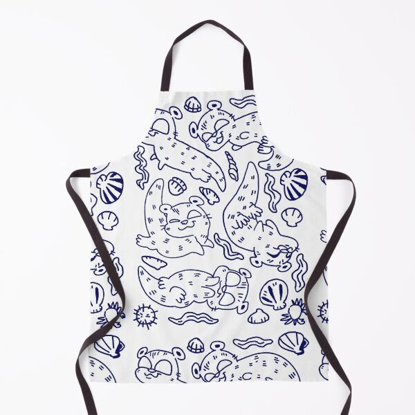 Item preview, OTTER navy toony pattern designed and sold by Deathoftheself.